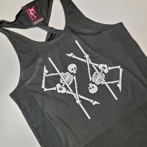 Dualing Skeletons Twist Racerback