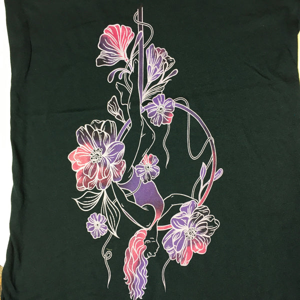 Floral Lyra Tri-Colored Racerback Tank