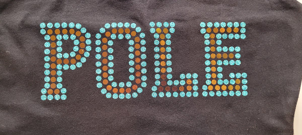 Pole Faux Rhinestone Sweatsuit