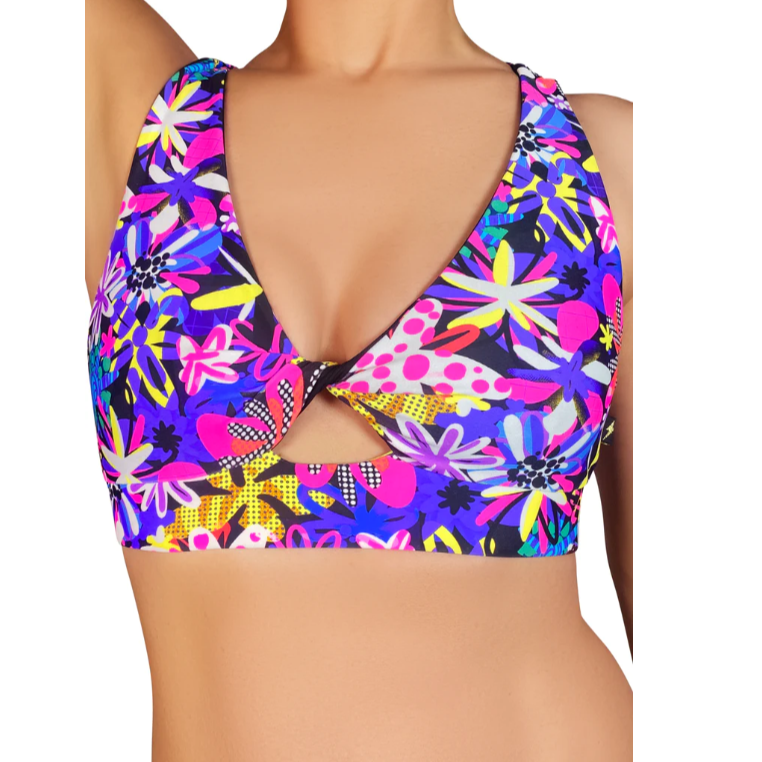 Summer Print Twist Sports Bra