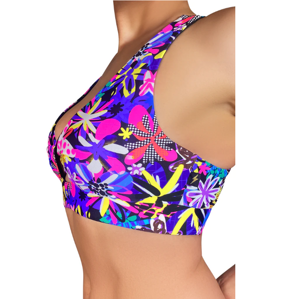 Summer Print Twist Sports Bra