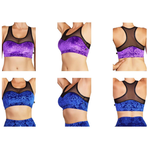 Bish Royale Velvet Heart Breaker Sports Bra- Various Colors