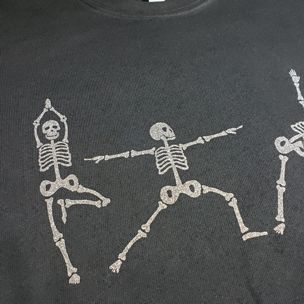 Skeleton Yoga Cropped Sweatshirt