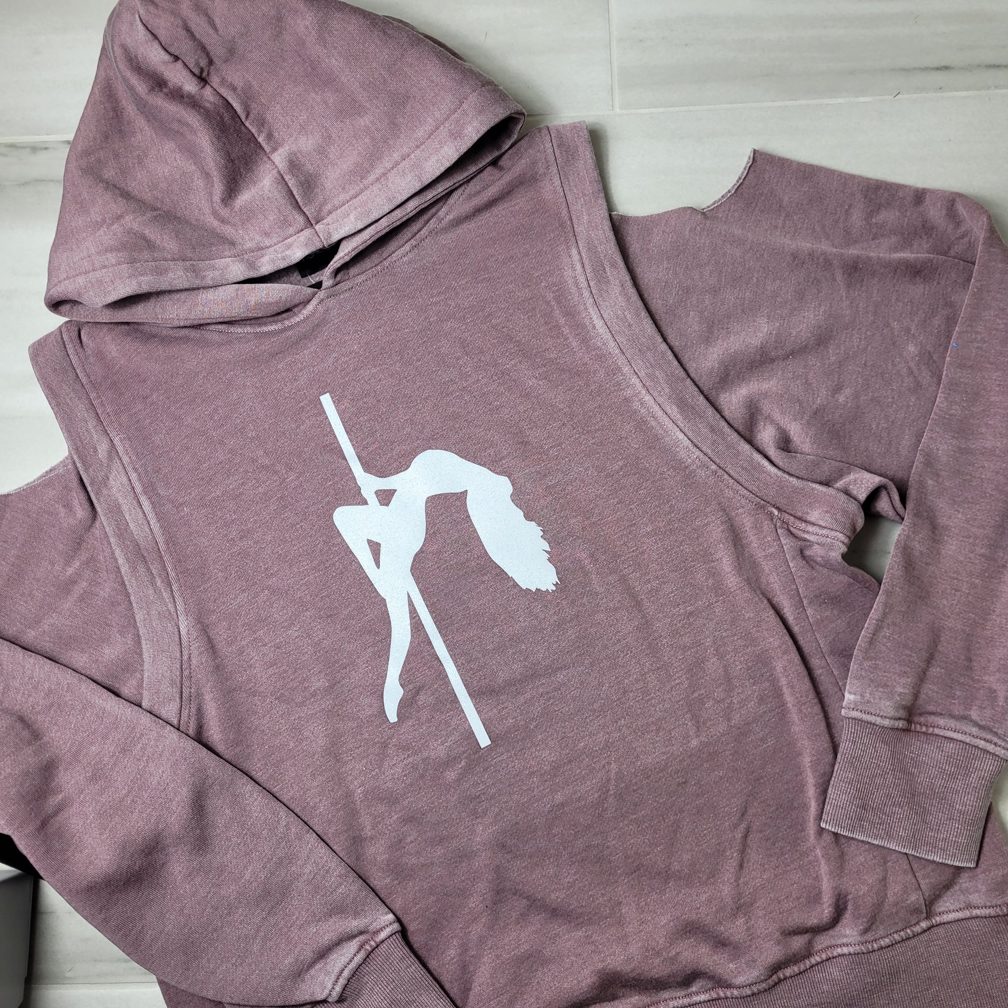 Pole Dancer Cold-Shoulder Sweatshirt