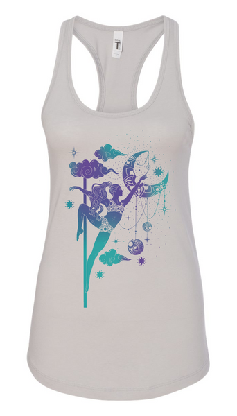 moon light tri-colored racerback tank