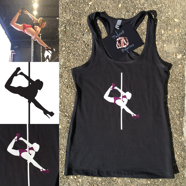 Custom one-of-a-kind silhouette tanks- Glitter Upgrade