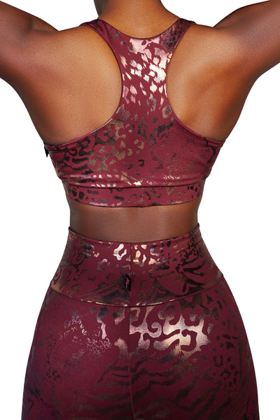 Jungle Patch Twist Sports Bra