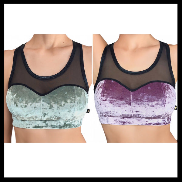 Delish Velvet Heart Breaker Sports Bra- Various Colors