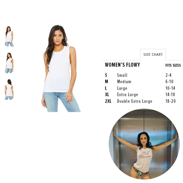 Glitter Pole Dancer Slashed & Weaved Tank