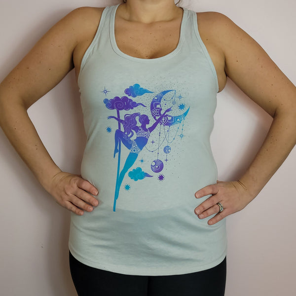 moon light tri-colored racerback tank