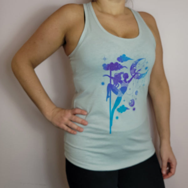 moon light tri-colored racerback tank