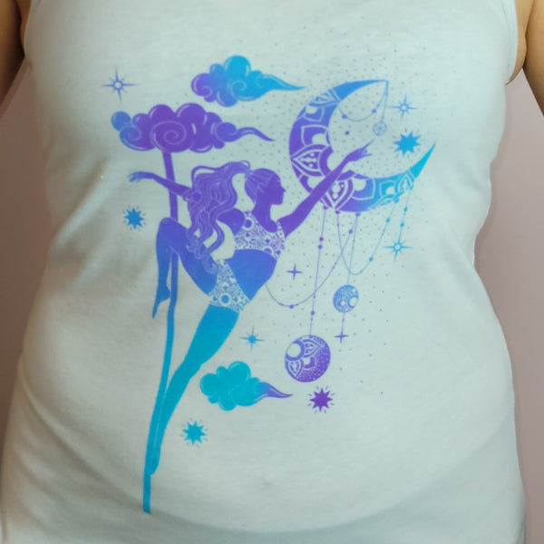 moon light tri-colored racerback tank