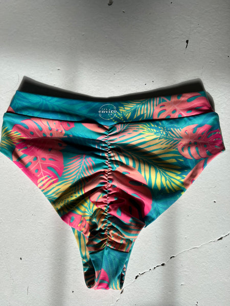 Tropical Print High Hip Shorts