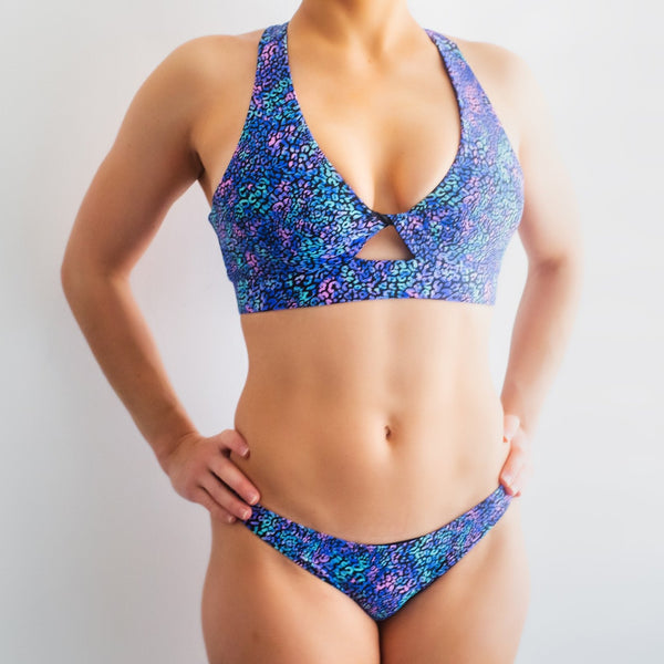 WHS Summer Leopard Twist Sports Bra