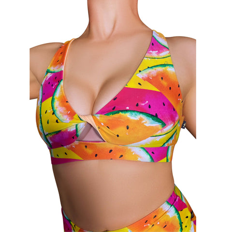 What-A-Melon Twist Sports Bra